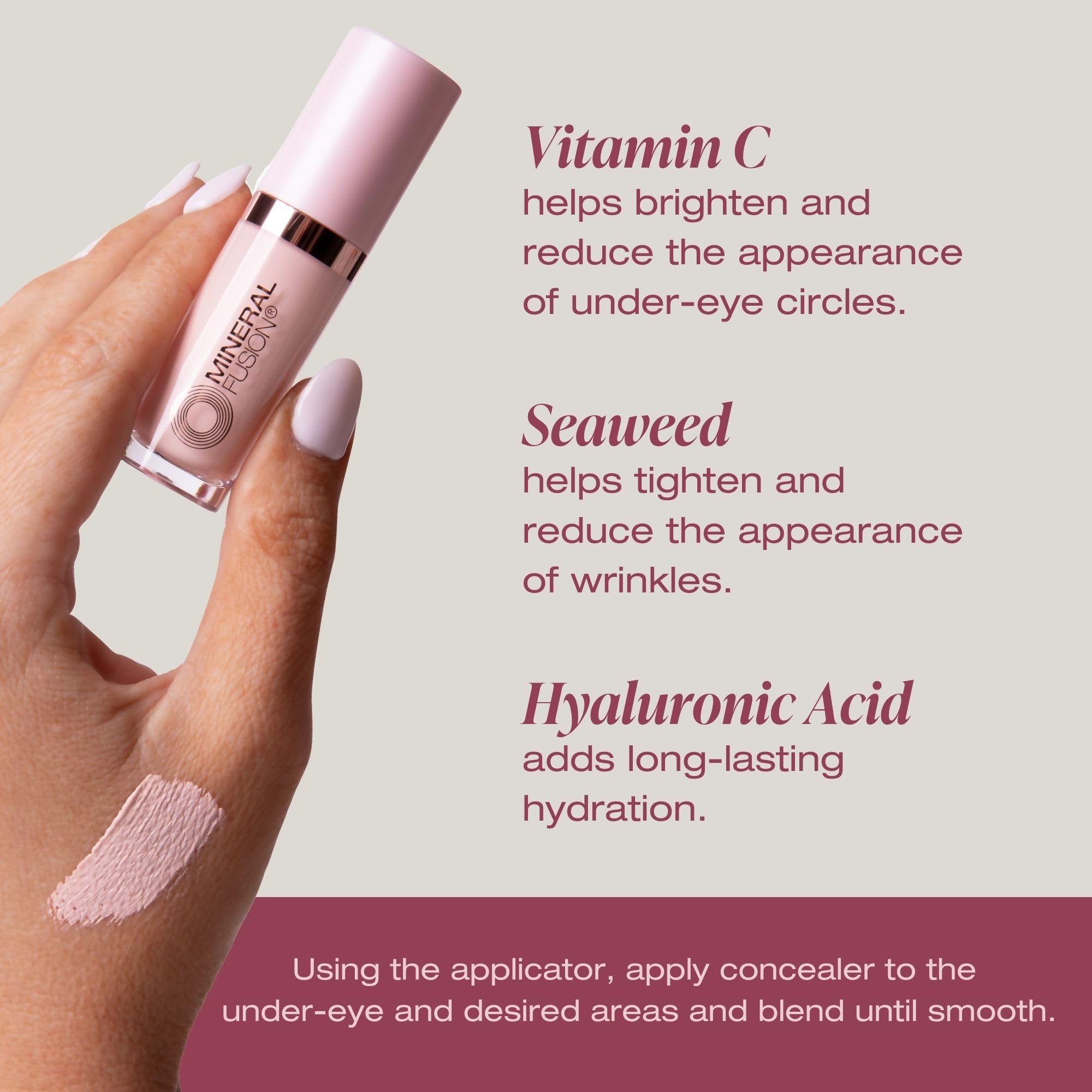 Mineral Fusion Liquid Concealer Brightening – Full Coverage, Hydration & Glow