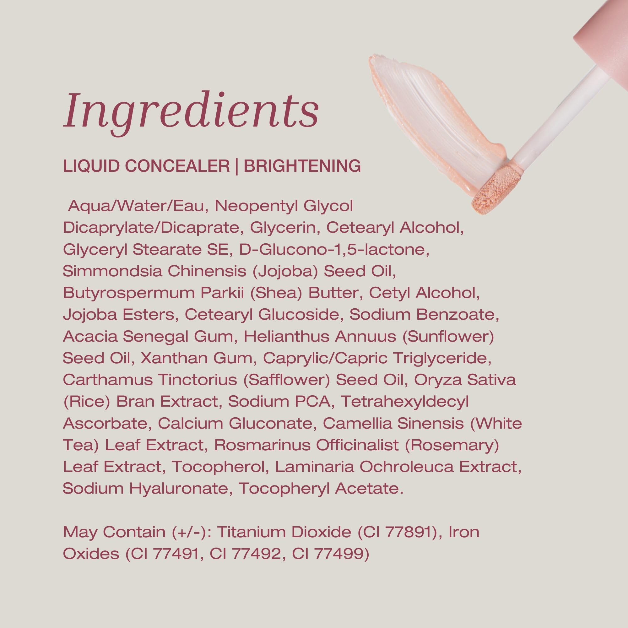 Mineral Fusion Liquid Concealer Brightening – Full Coverage, Hydration & Glow