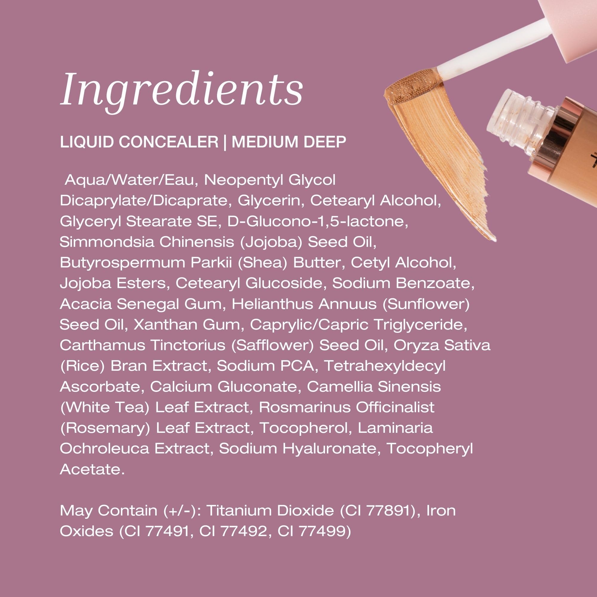 Mineral Fusion Liquid Concealer Medium Deep – Vegan, Full-Coverage Under-Eye + Spot Concealer