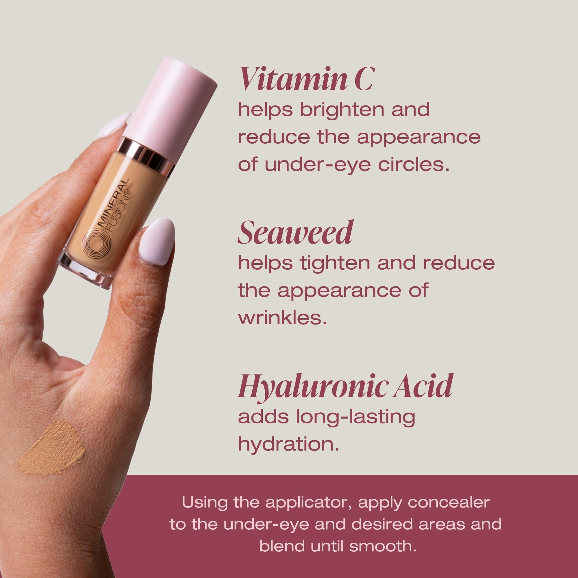 Mineral Fusion Liquid Concealer Medium Olive — Vegan, Lightweight, Full-Coverage
