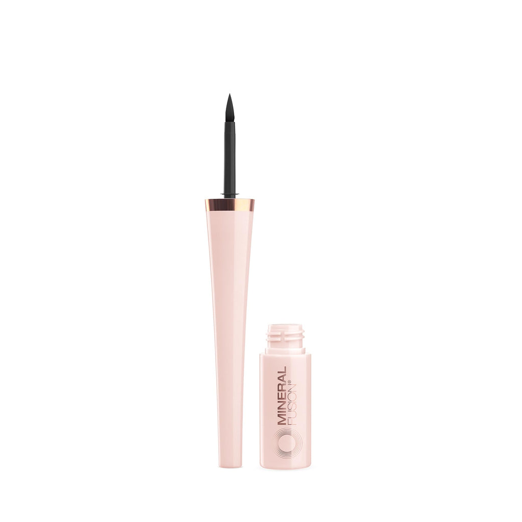 Mineral Fusion Liquid Eyeliner Ebony – Long-Wearing, Gentle, Fragrance-Free