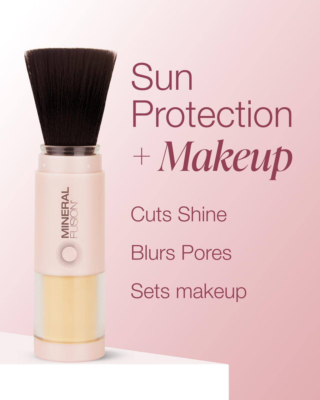 Mineral Fusion Brush-On Powder Sunscreen SPF 30 for Face | Translucent, Hypoallergenic, Travel-Friendly