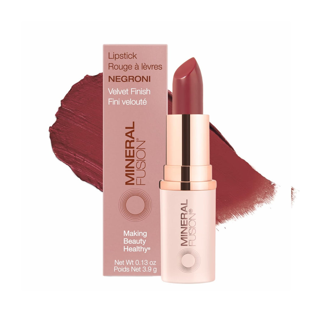 Mineral Fusion Negroni Lipstick — Long-Lasting, Smudge-Free Color with Avocado Oil