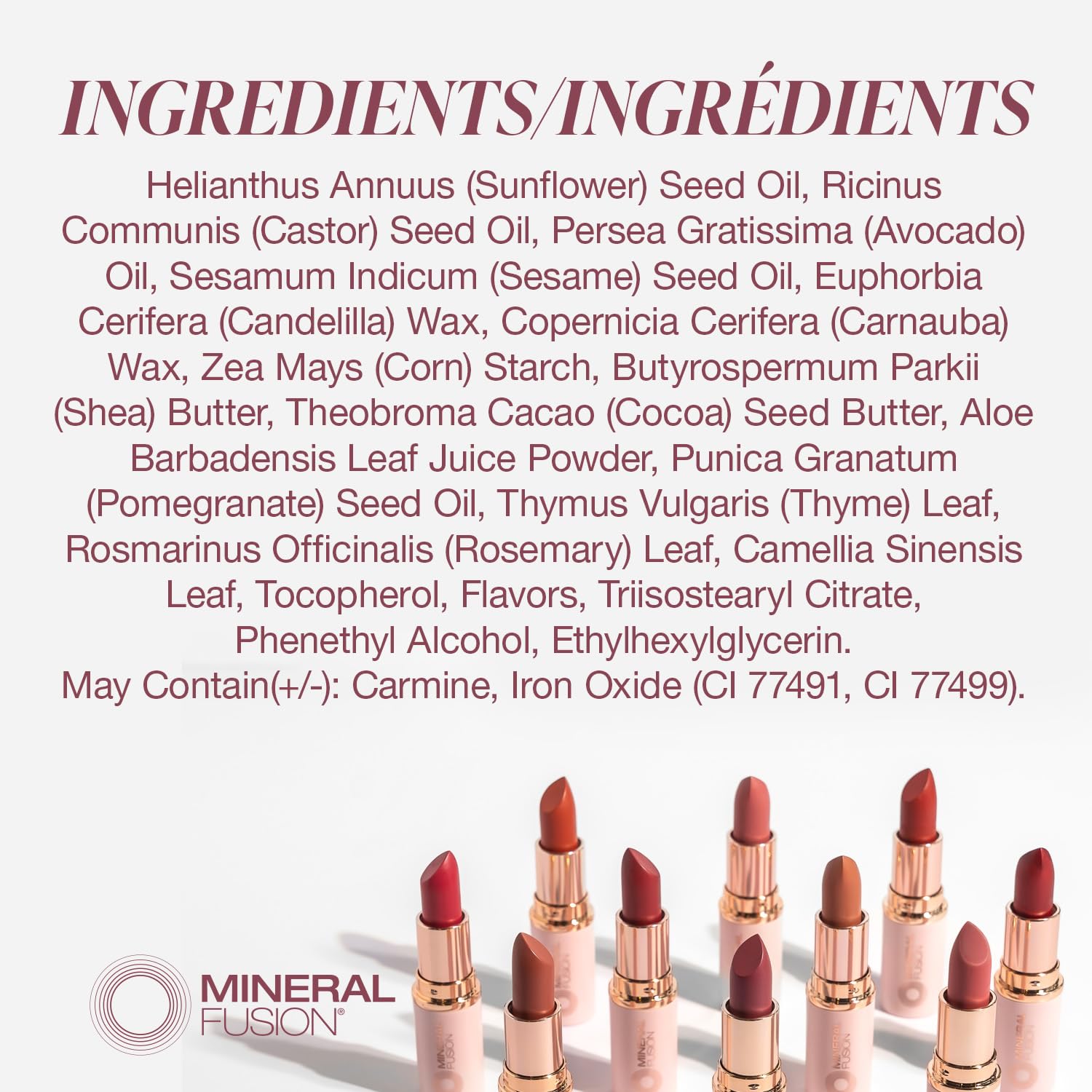 Mineral Fusion Lipstick Rose Sangria – Long-Lasting, Smudge-Free Color