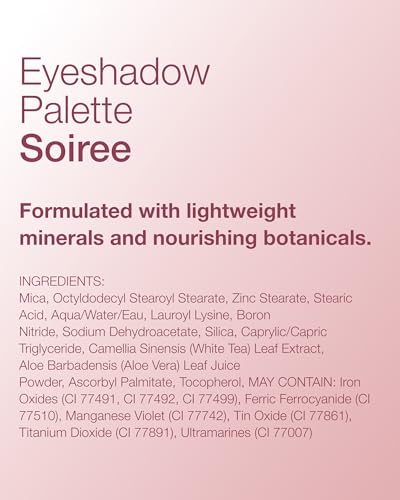 Mineral Fusion Soiree Eyeshadow Palette | Vegan Eye Makeup with Matte, Satin, and Shimmer Finishes