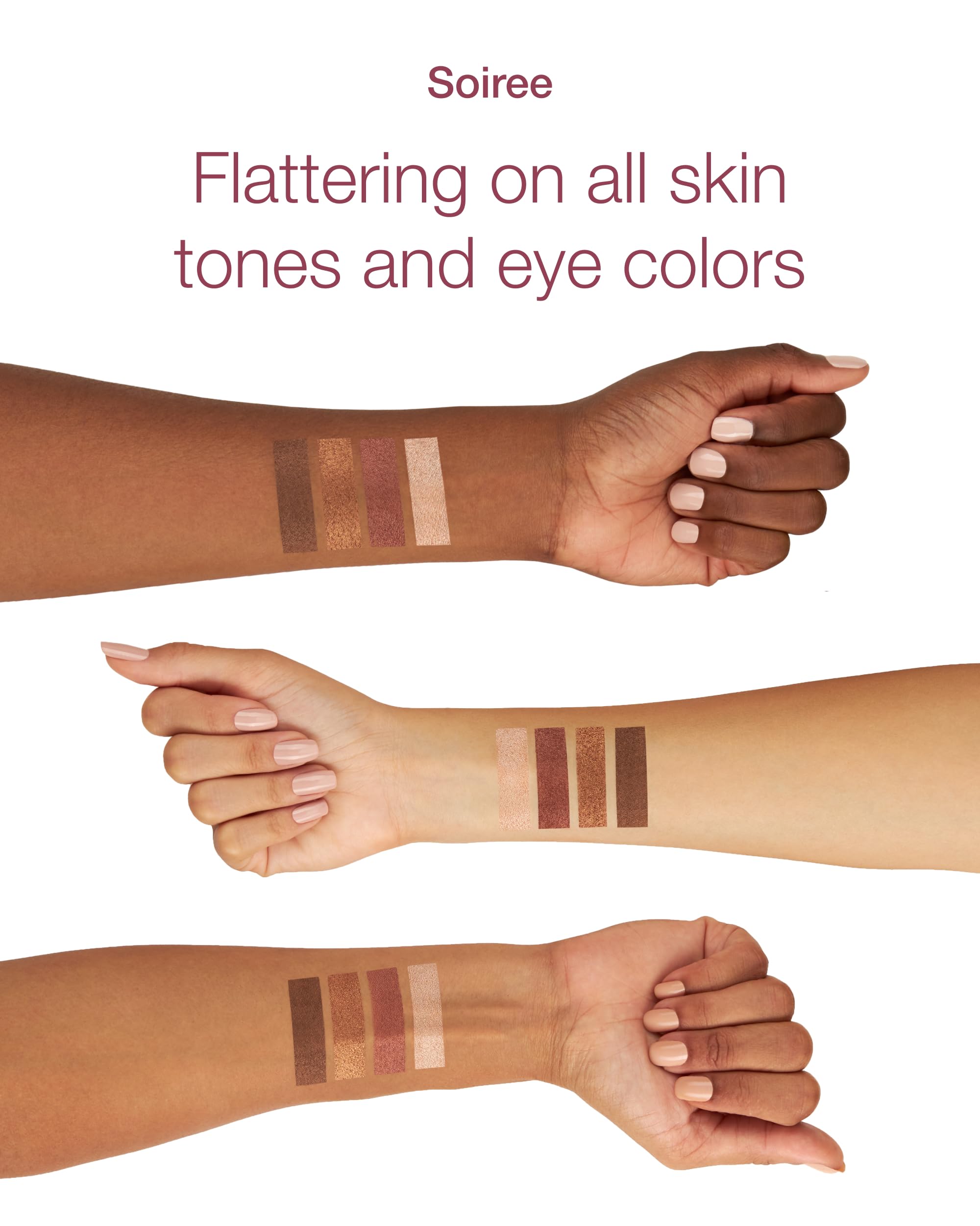 Mineral Fusion Soiree Eyeshadow Palette | Vegan Eye Makeup with Matte, Satin, and Shimmer Finishes