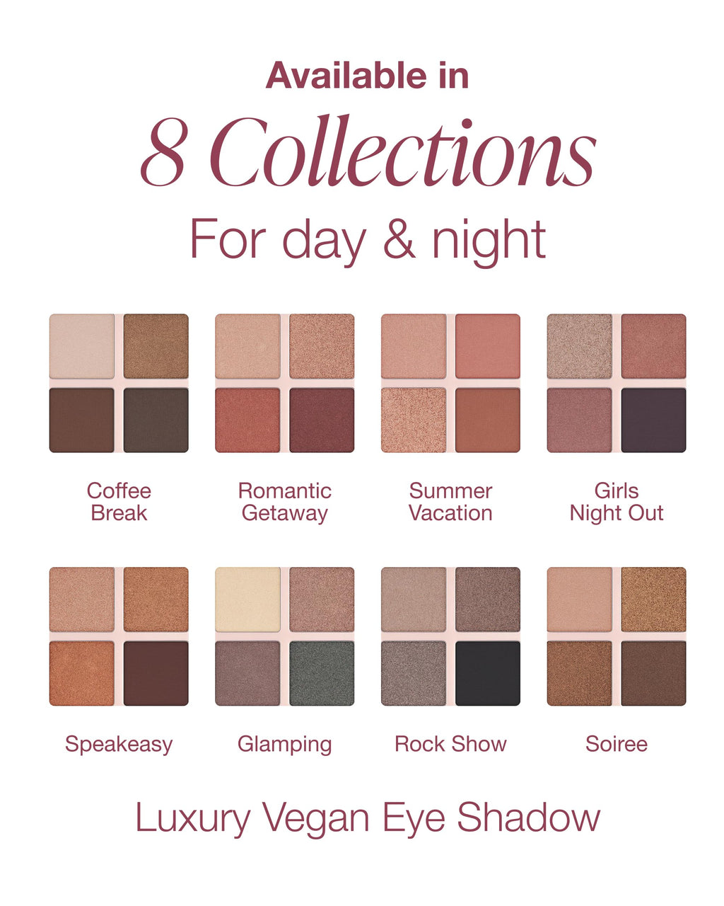 Mineral Fusion Eyeshadow Palette – Speakeasy (4 Vegan Shades) – Matte, Satin & Shimmer