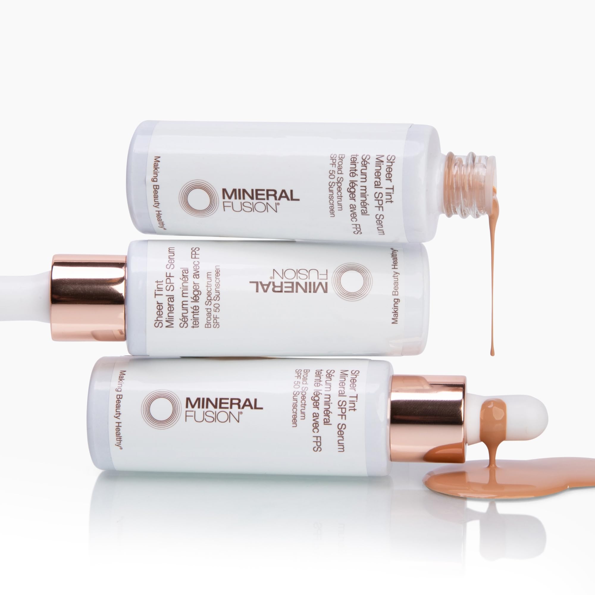 Mineral Fusion Face Serum – Sheer Tint SPF 50 Mineral Sunscreen, Tan