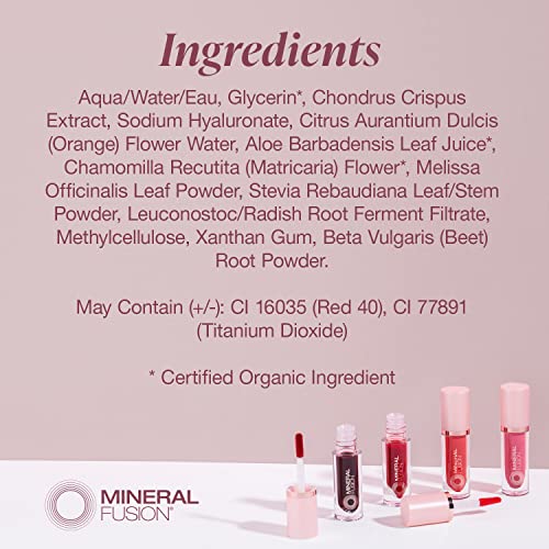 Mineral Fusion 2-in-1 Lip & Cheek Stain Syrah – Hydrating Matte Red, Long-Lasting, 0.10 fl oz