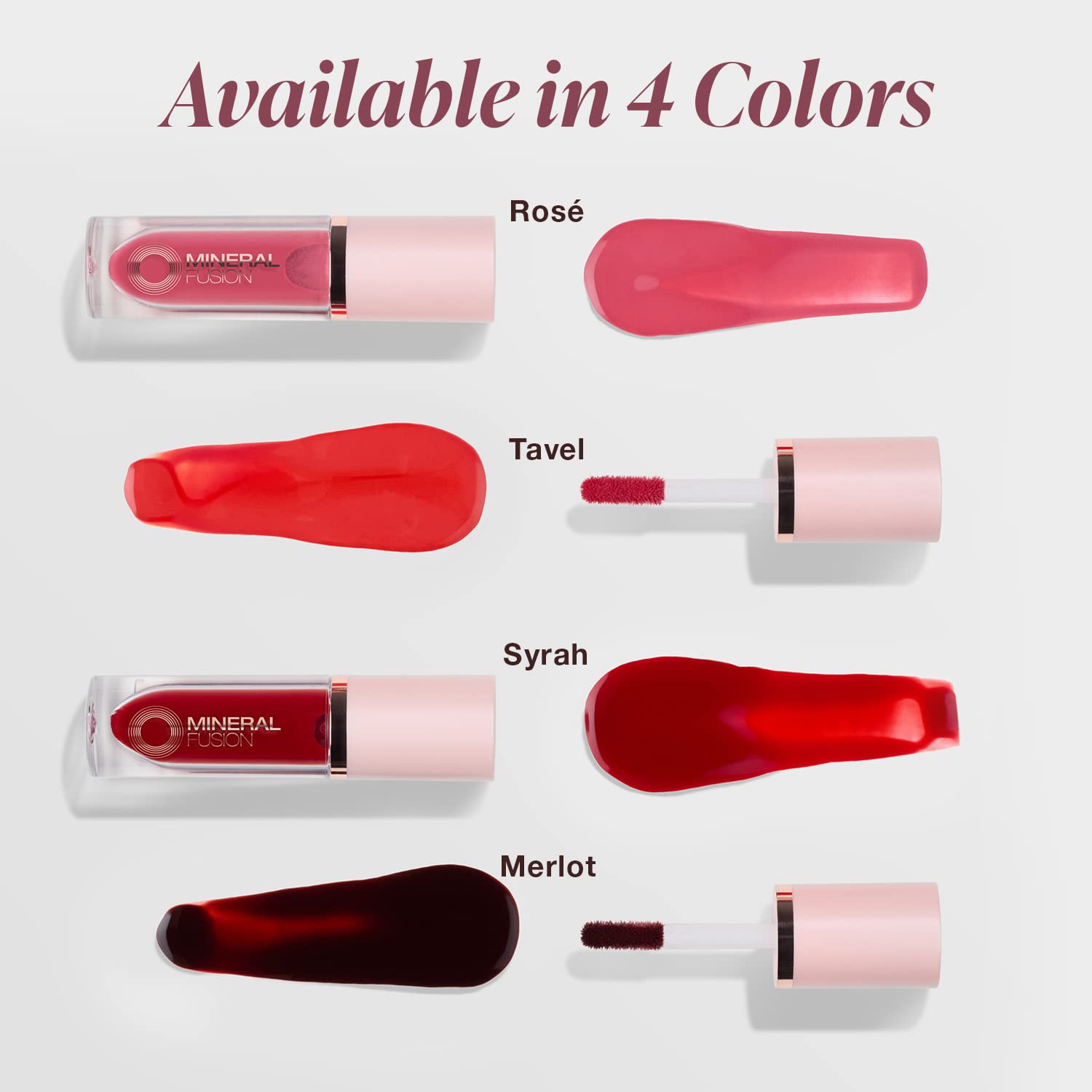 Mineral Fusion 2-in-1 Lip & Cheek Stain Syrah – Hydrating Matte Red, Long-Lasting, 0.10 fl oz