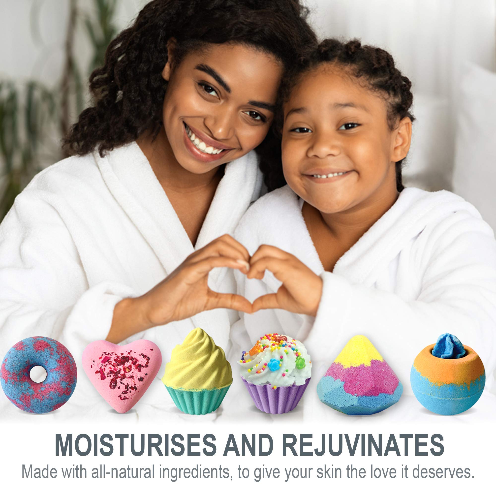 Mineral Me California Bath Bombs for Girls – 6 Organic Gift Set