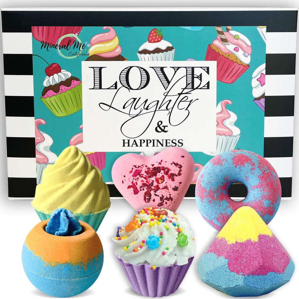 Mineral Me California Bath Bombs for Girls – 6 Organic Gift Set