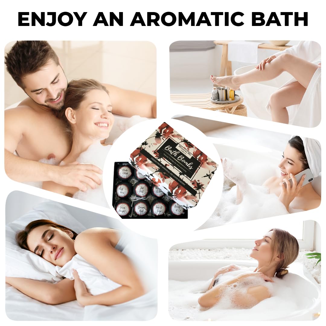 Mineral Me California Bath Bombs for Women – 12 Natural & Organic with Essential Oils & Shea Butter