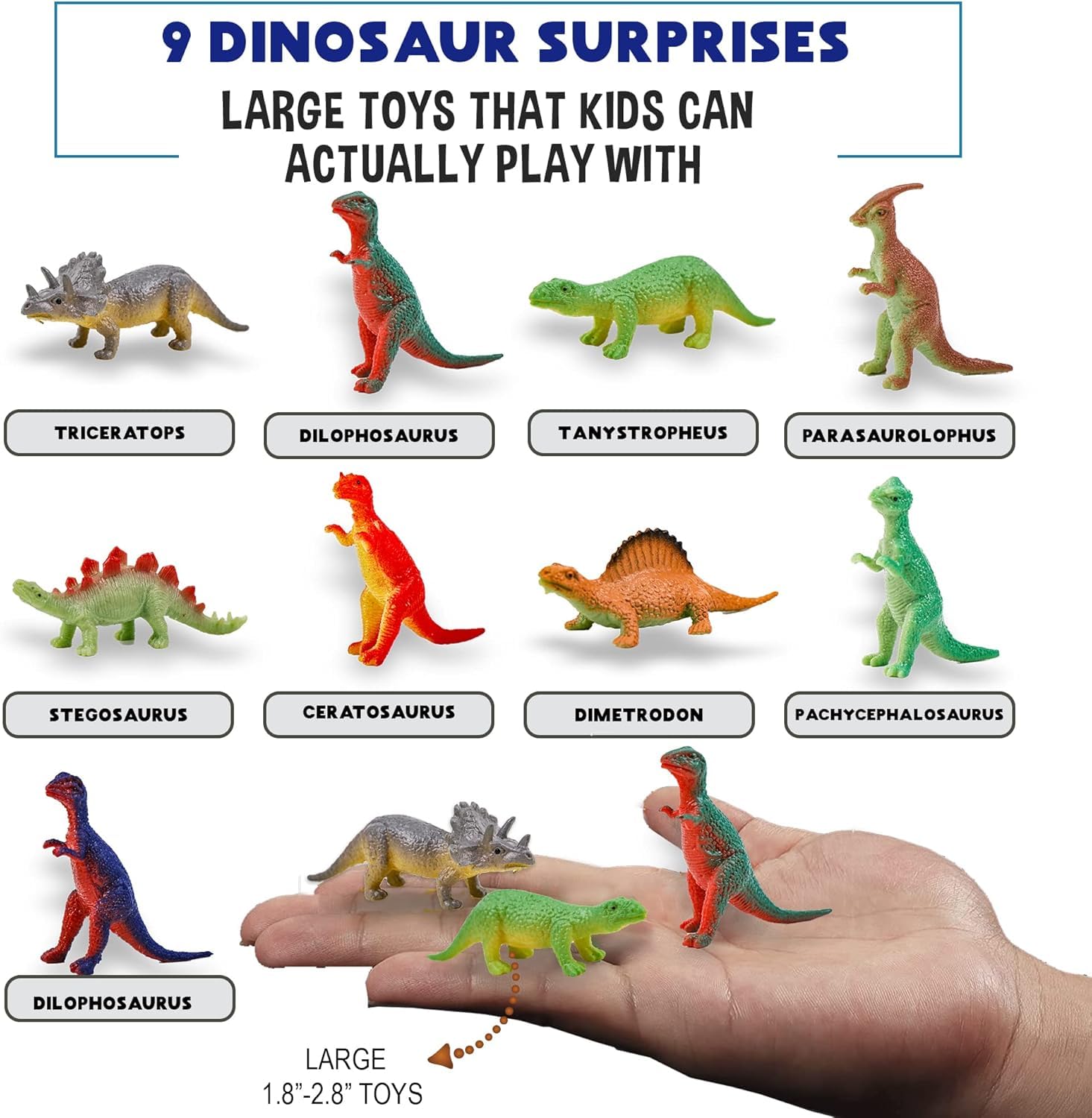 Mineral Me California Kids Bath Bombs with Surprise Toys – Organic Dino Eggs (9-Pack)