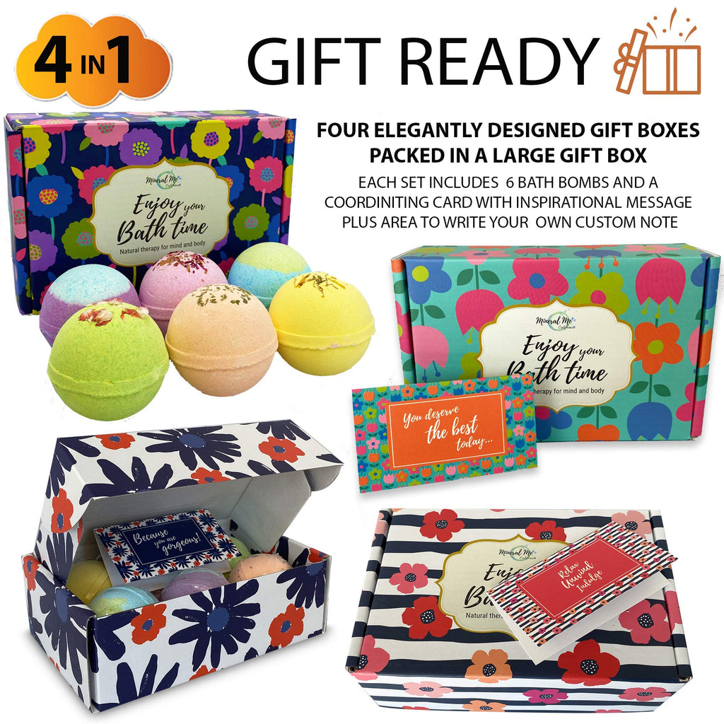 Mineral Me California Valentines Bath Bombs Gift Set – 24 Natural & Organic Bath Bombs