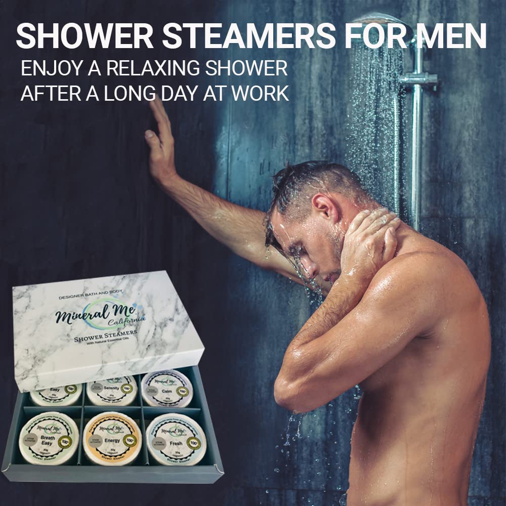 Mineral Me California Shower Steamers Aromatherapy – Organic Natural Shower Bombs for Home Spa