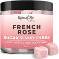 Mineral Me California Body Scrub Exfoliator – 12oz French Rose Sugar Cubes with Mango & Shea Butter