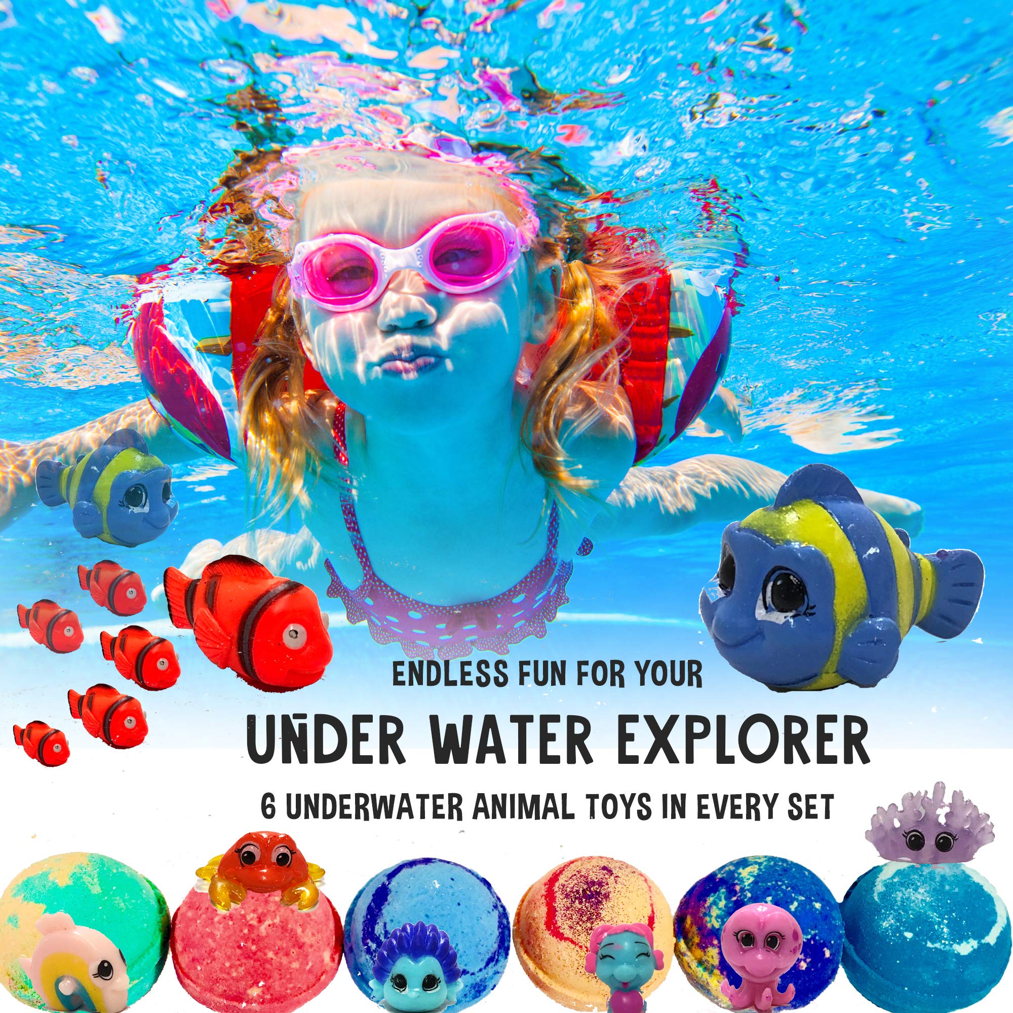 Mineral Me California Kid Bath Bombs with Toys Inside — Organic & Gentle