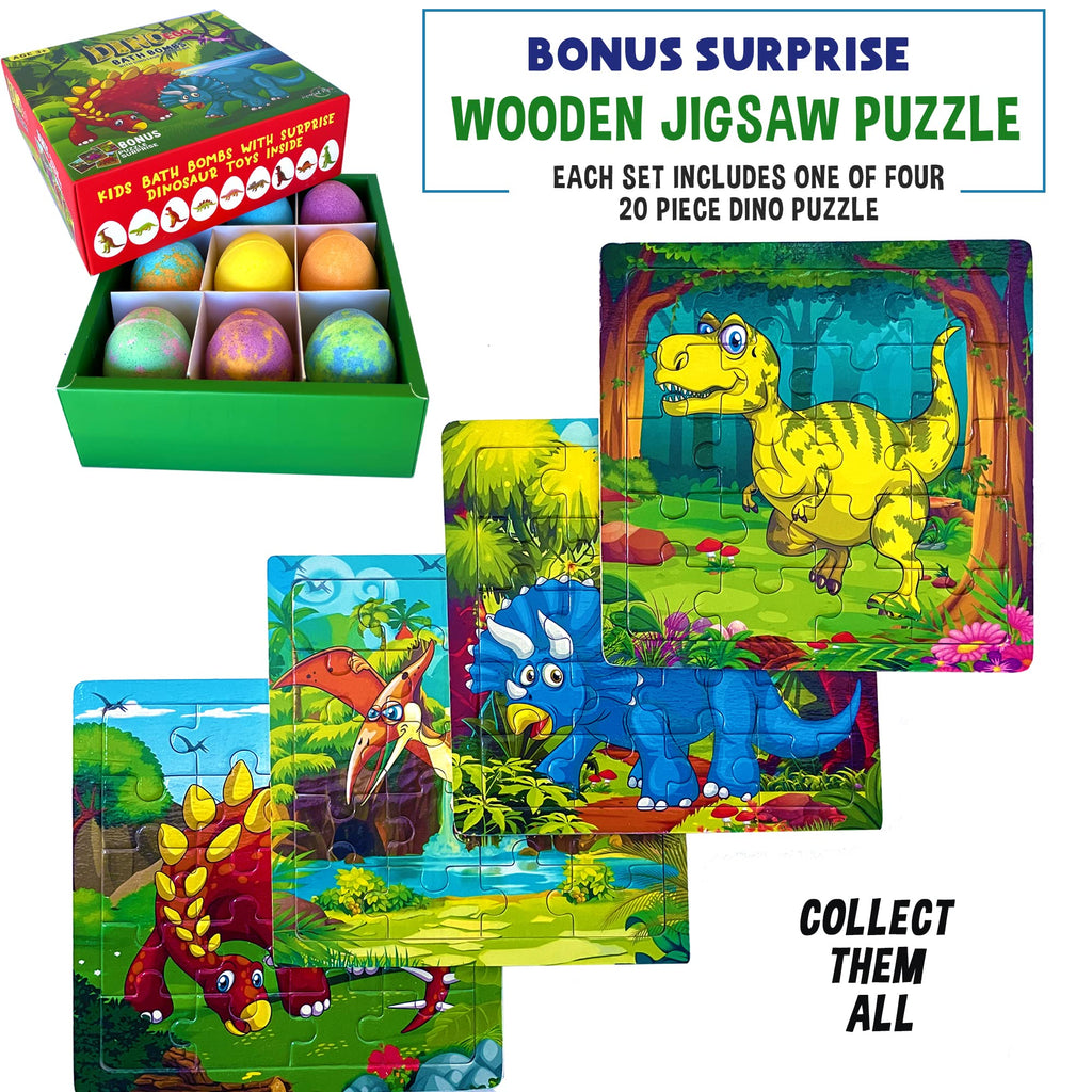 Mineral Me California Kids Bath Bombs with Dino Toy Inside – 9 Organic Dino Egg Set