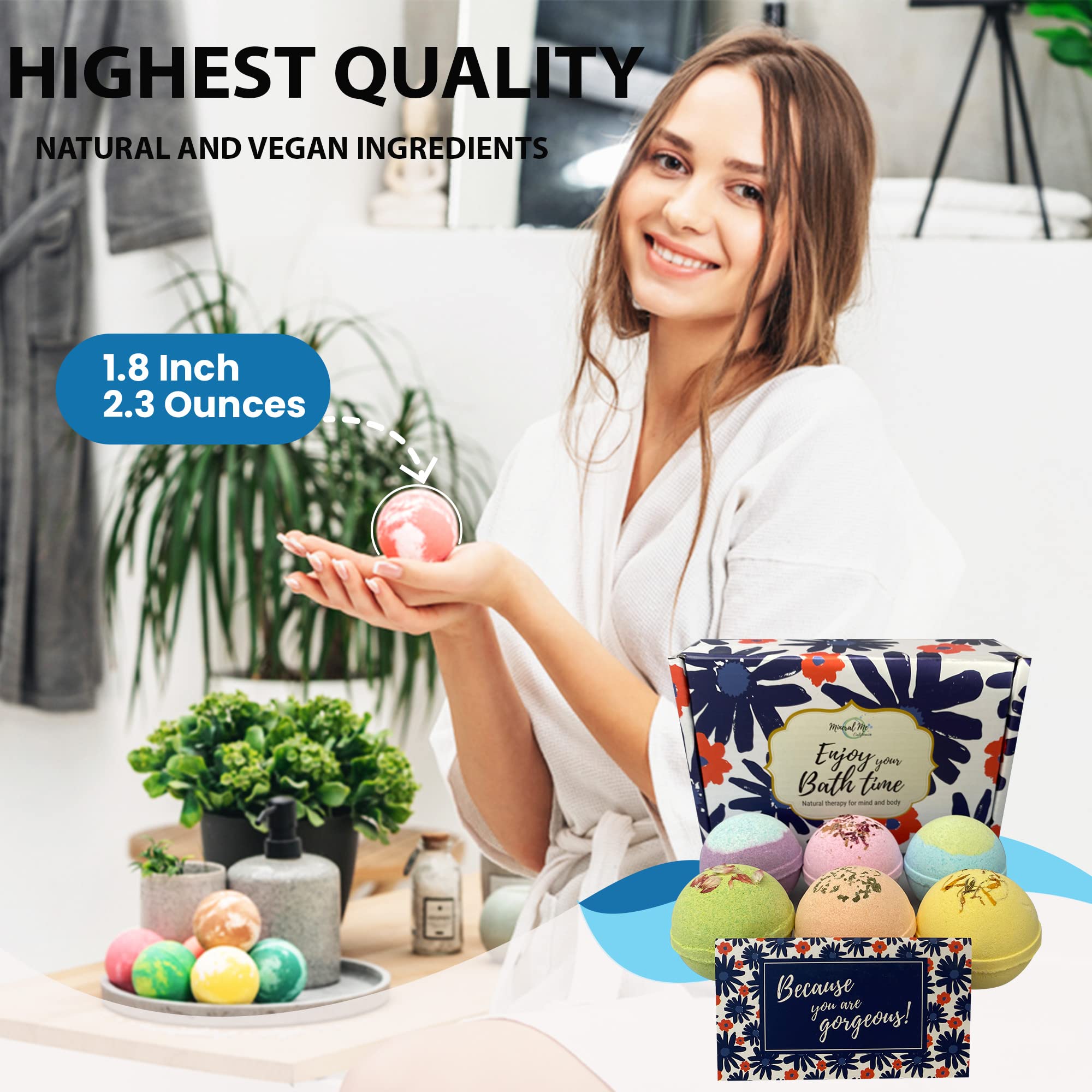 Mineral Me California Valentines Bath Bombs Gift Set – 24 Natural & Organic Bath Bombs