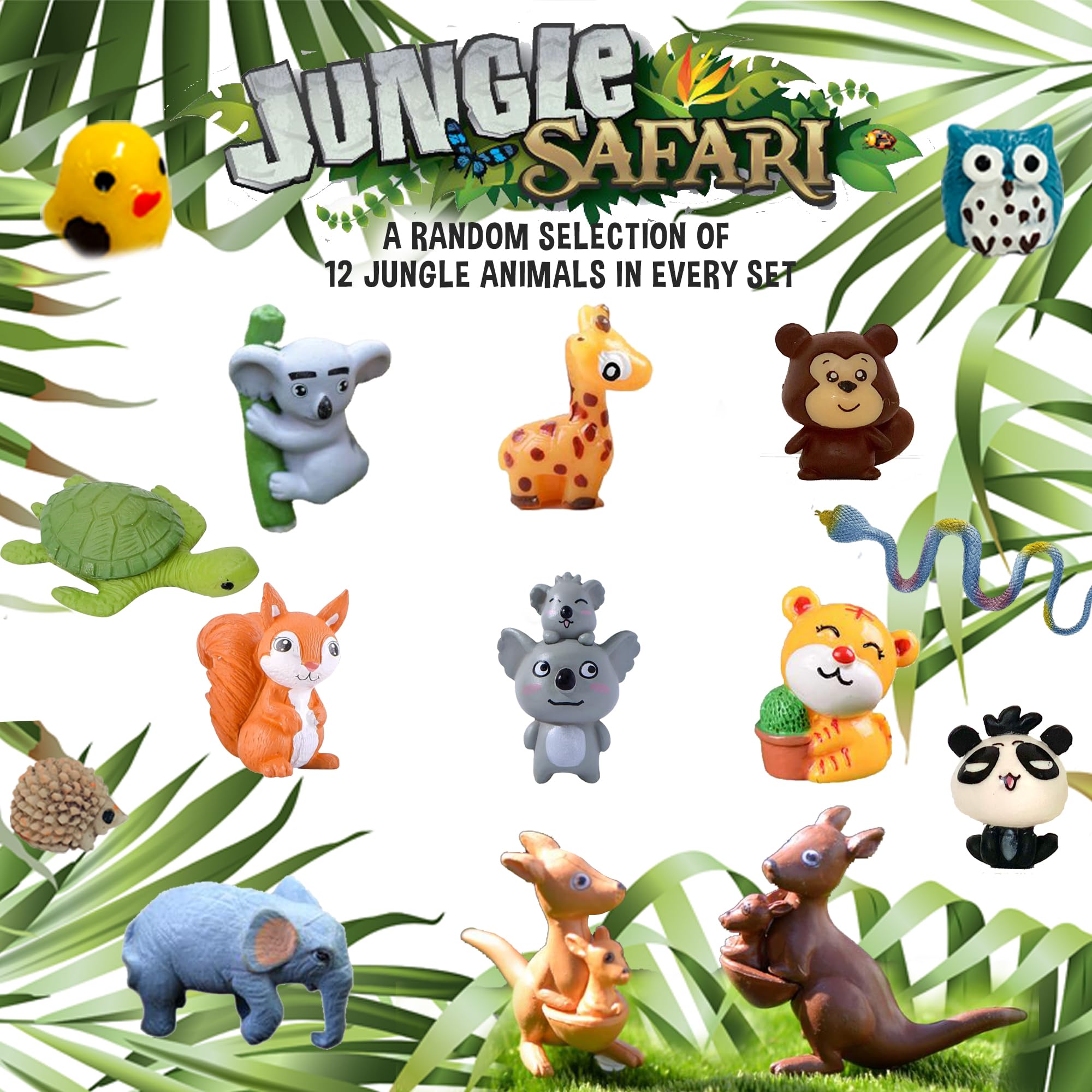 Mineral Me California Kids Bath Bombs with Surprise Inside – 12 Bubble Fizzies & Jungle Animal Toys