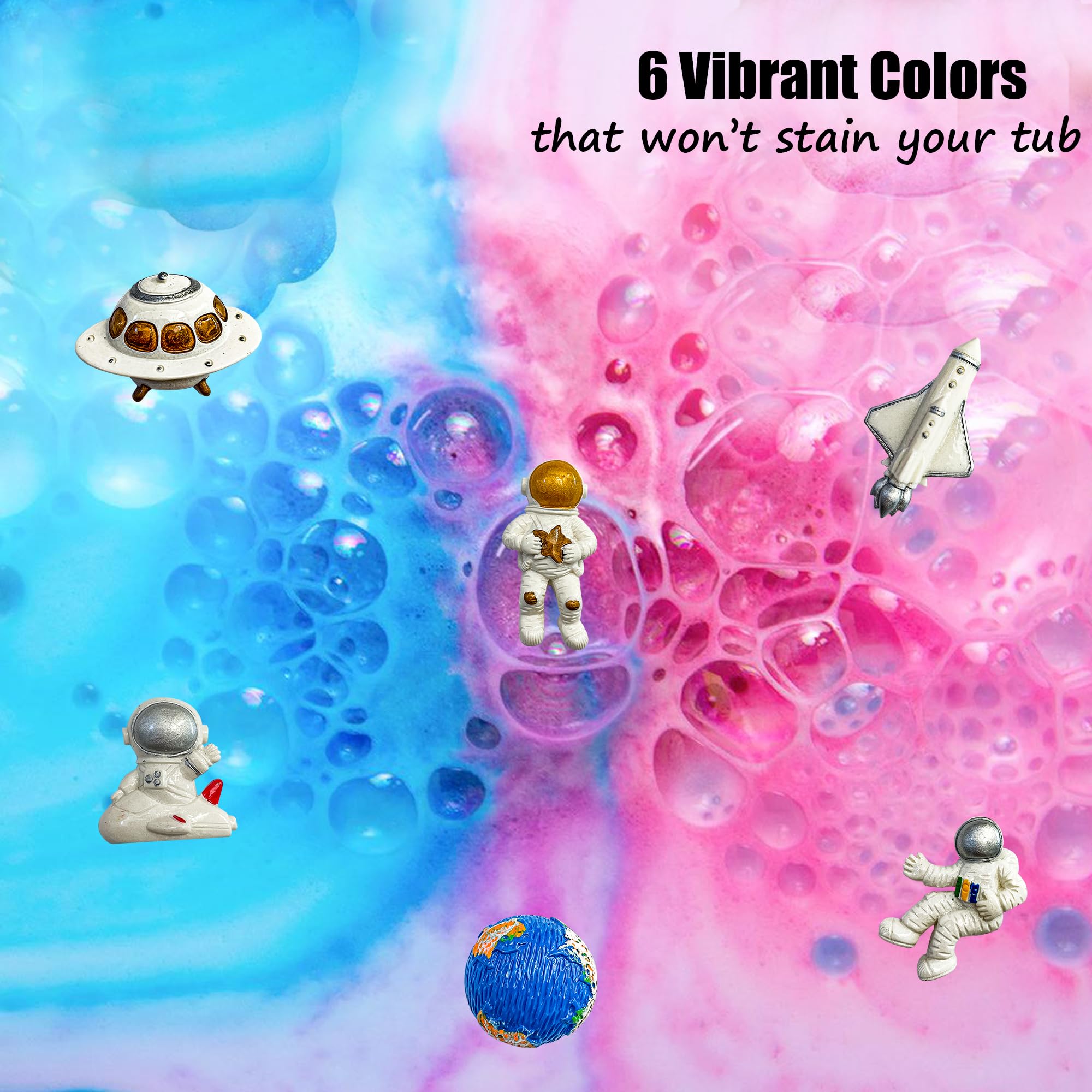 Galaxy Bath Bombs for Kids with Surprise Inside – Organic Bubble Bath by Mineral Me California