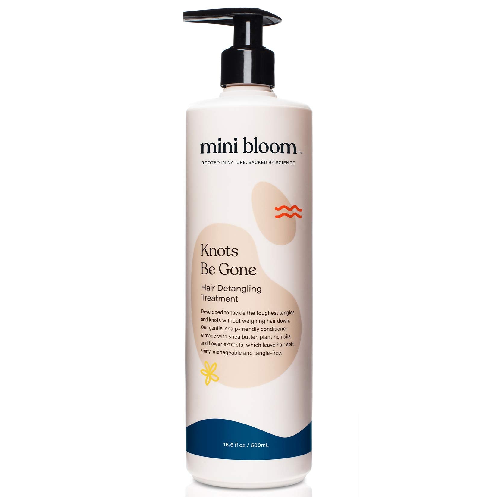 Mini Bloom Knots Be Gone Detangling Conditioner Treatment | Baby & Kid Safe, Shea Butter & Plant Oils | 16.6oz
