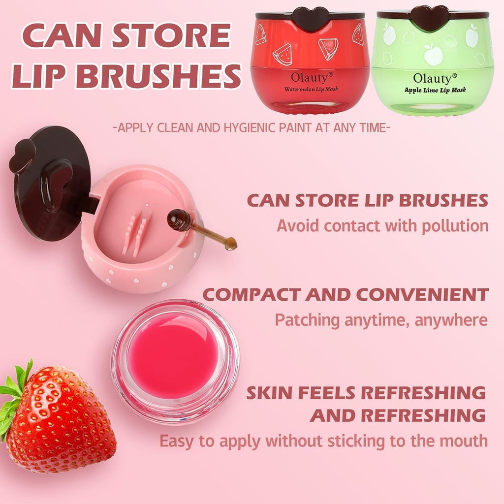 Miniling 4-Pack Bee Lip Balm Honey Pot – Hydrating Lip Mask & Exfoliating Lip Scrub