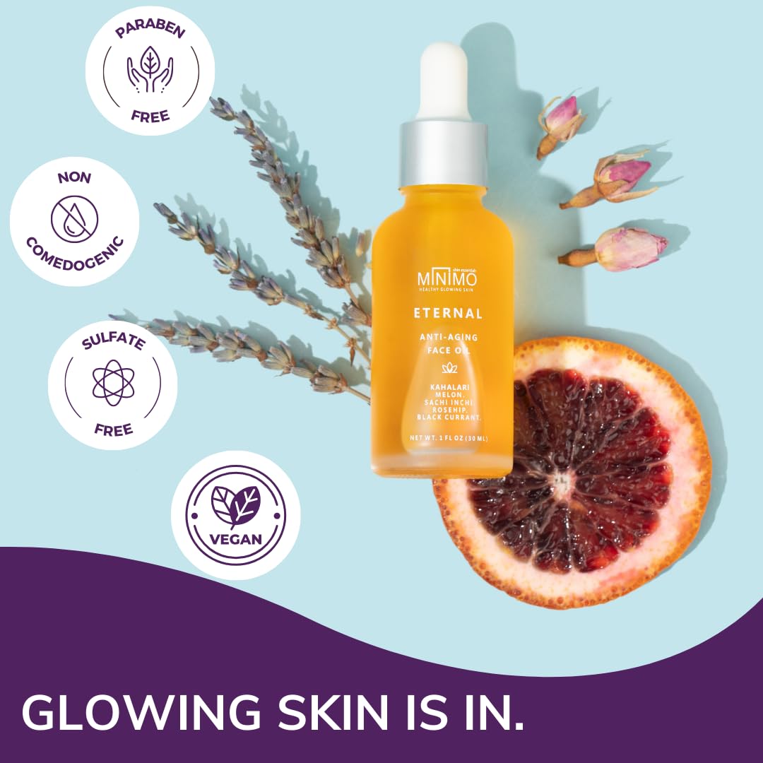 Minimo Skin Essentials Vitamin C Glow Face Oil – Lightweight Nourishing Facial Oil by Minimo Bath & Body (1 oz)