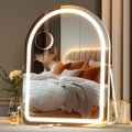 MINISO Vanity Mirror with Lights - 14x18 Arched Makeup Mirror, 3 Color Lights, Adjustable Brightness, 10X Magnification