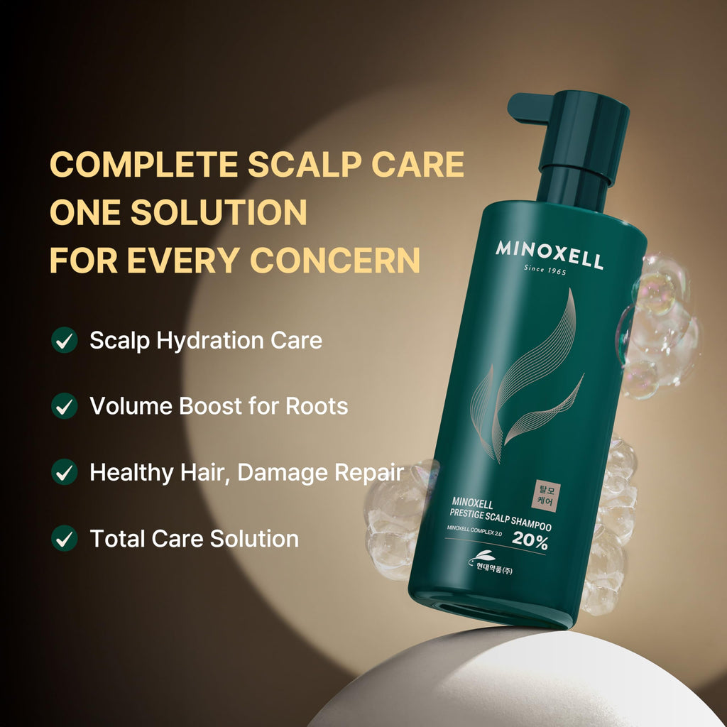 MINOXELL Prestige Shampoo – Anti-Aging Scalp Care for Dry Scalp & Hair Strength (16.23 fl oz)