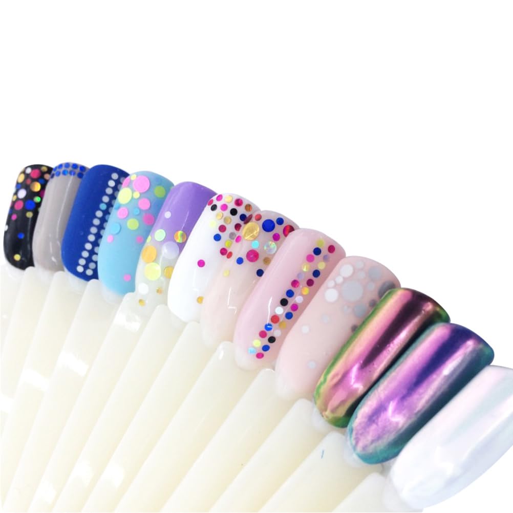 Mipcase 3 Boxes Circle Nail Sequins | Glitter Round Nail Art Stickers
