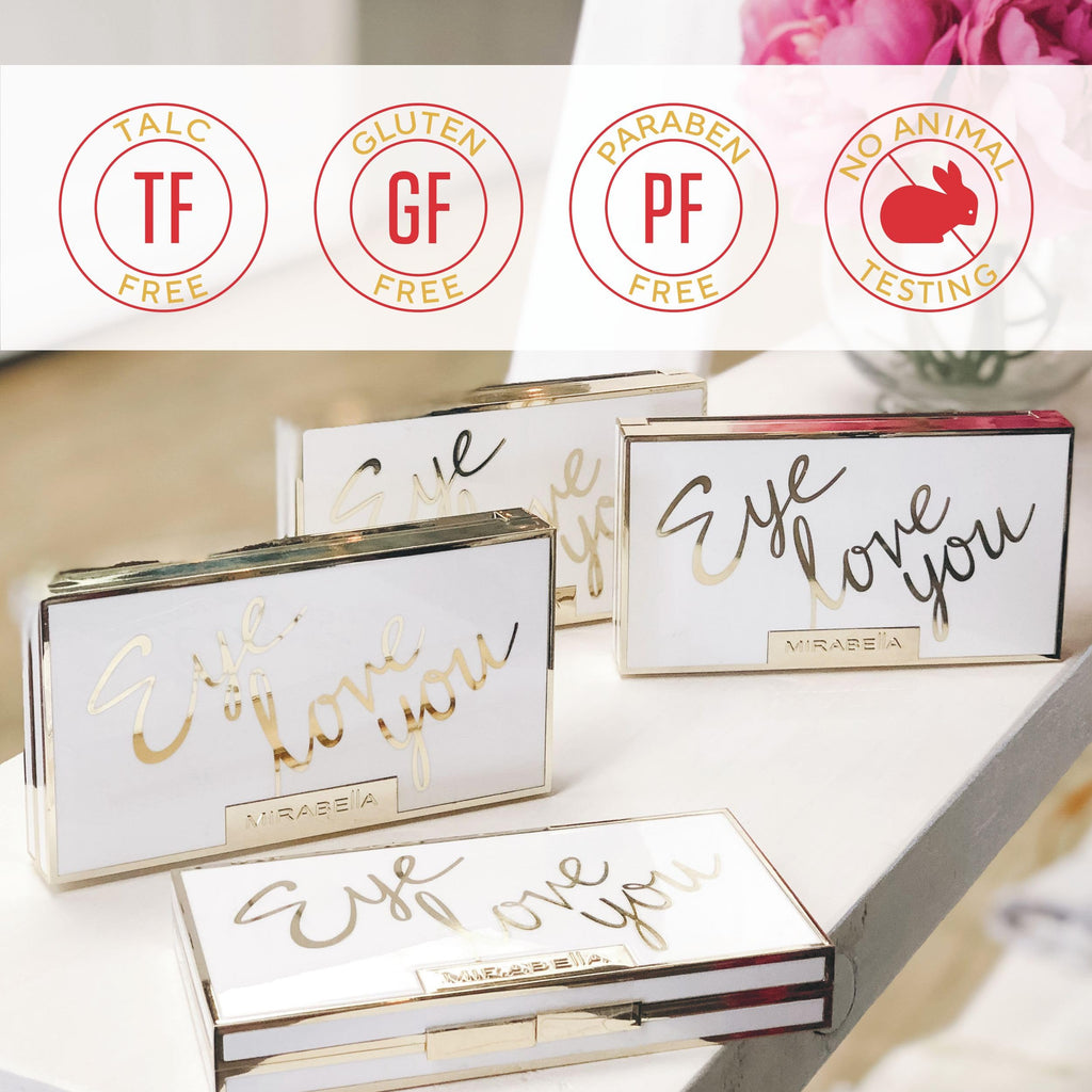 Mirabella Eye Love You Neutral Shimmer Eyeshadow Palette – 9 Pigments, Matte & Shimmer, Cruelty-Free