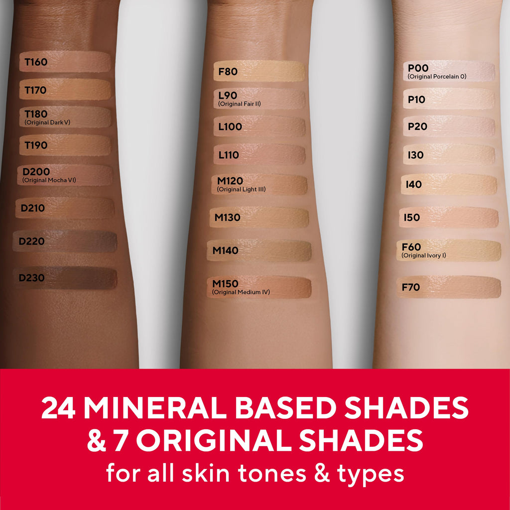 Mirabella Invincible for All HD Liquid Foundation – Hydrating, Full-Coverage Demi-Matte Finish, Tan T160