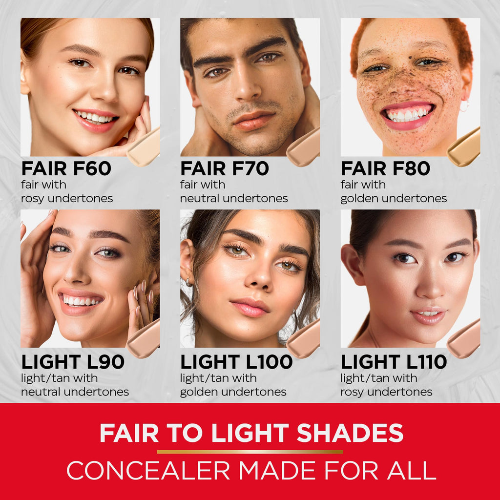 Mirabella Invincible For All Perfecting Under Eye Concealer – Full Coverage Hydrating Concealer Light L110