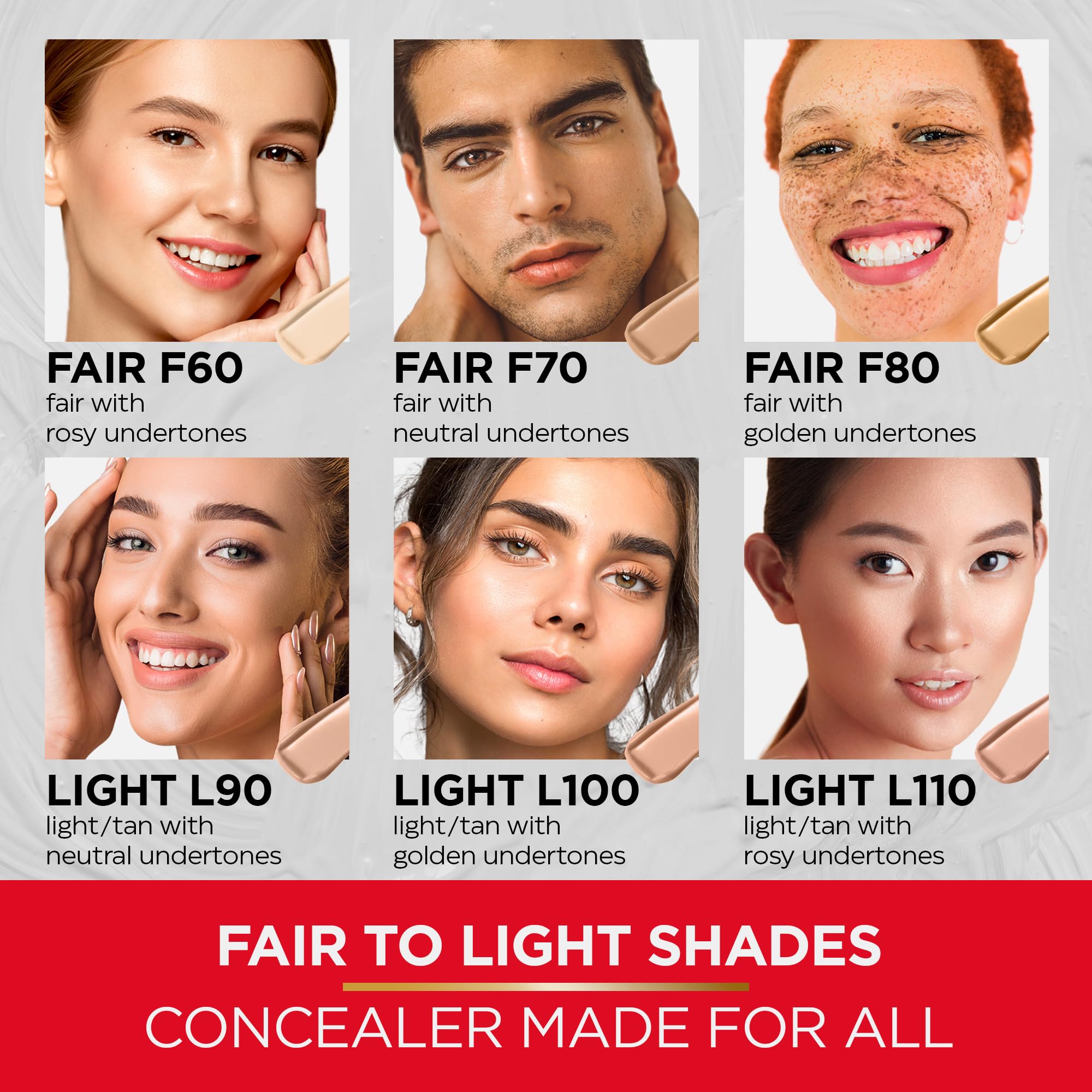 Mirabella Invincible For All Perfecting Under Eye Concealer – Full Coverage Hydrating Concealer Light L110
