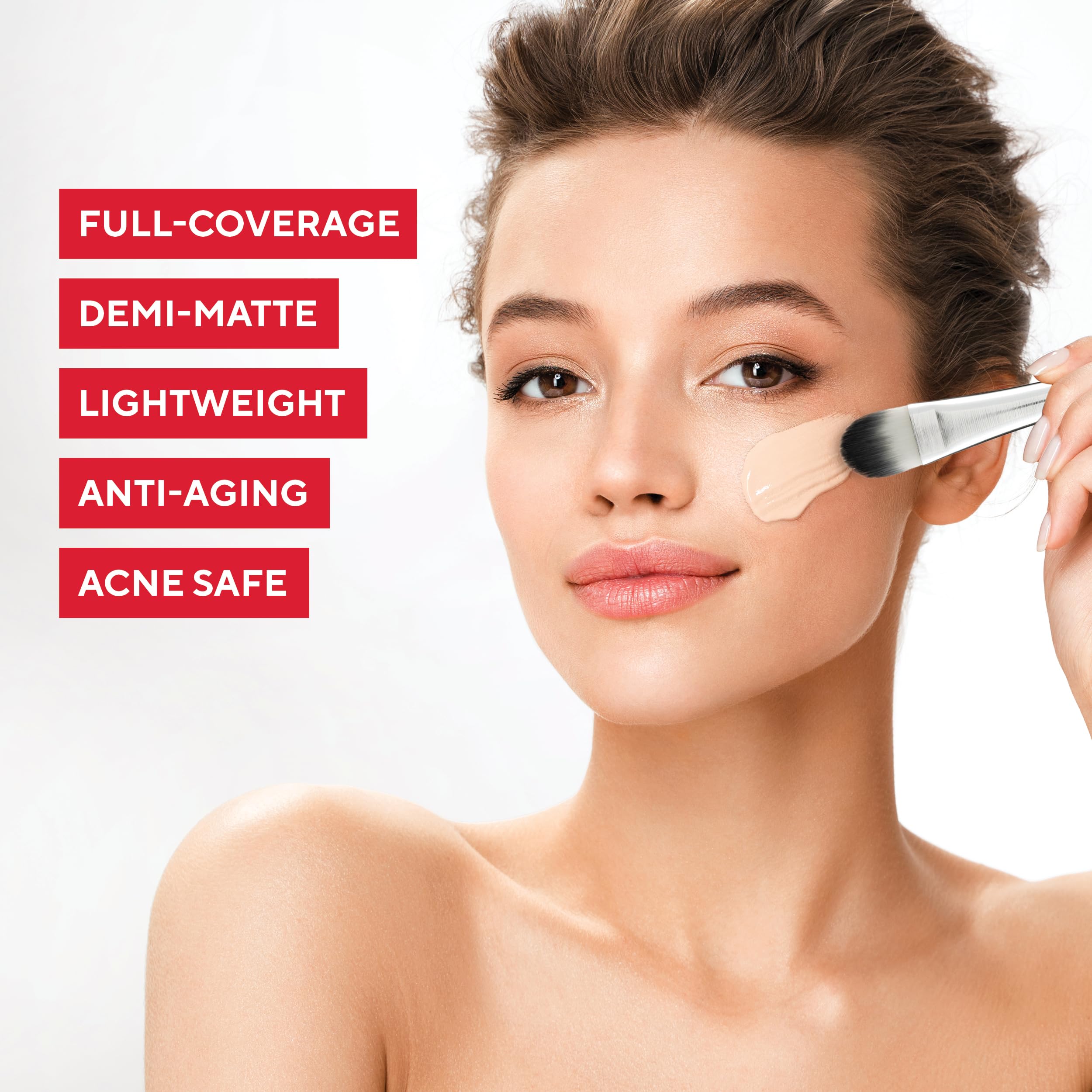 Mirabella Invincible HD Foundation – Moisturizing Full-Coverage Makeup for All Skin Types | MIRABELLA