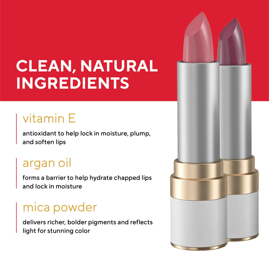 Mirabella Sealed with a Kiss Smudge-Proof Lipstick | Long-Lasting Hydrating Matte Lip Color