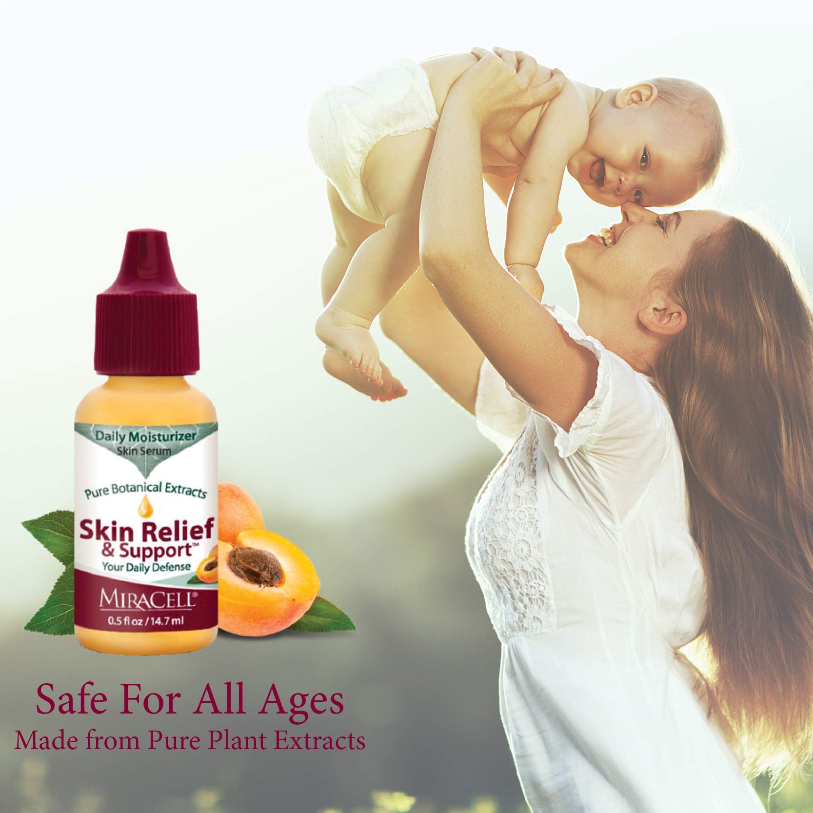 Miracell Skin Relief & Support Oil – Fast-Absorbing Hydration for Dry & Sensitive Skin (0.5 oz)