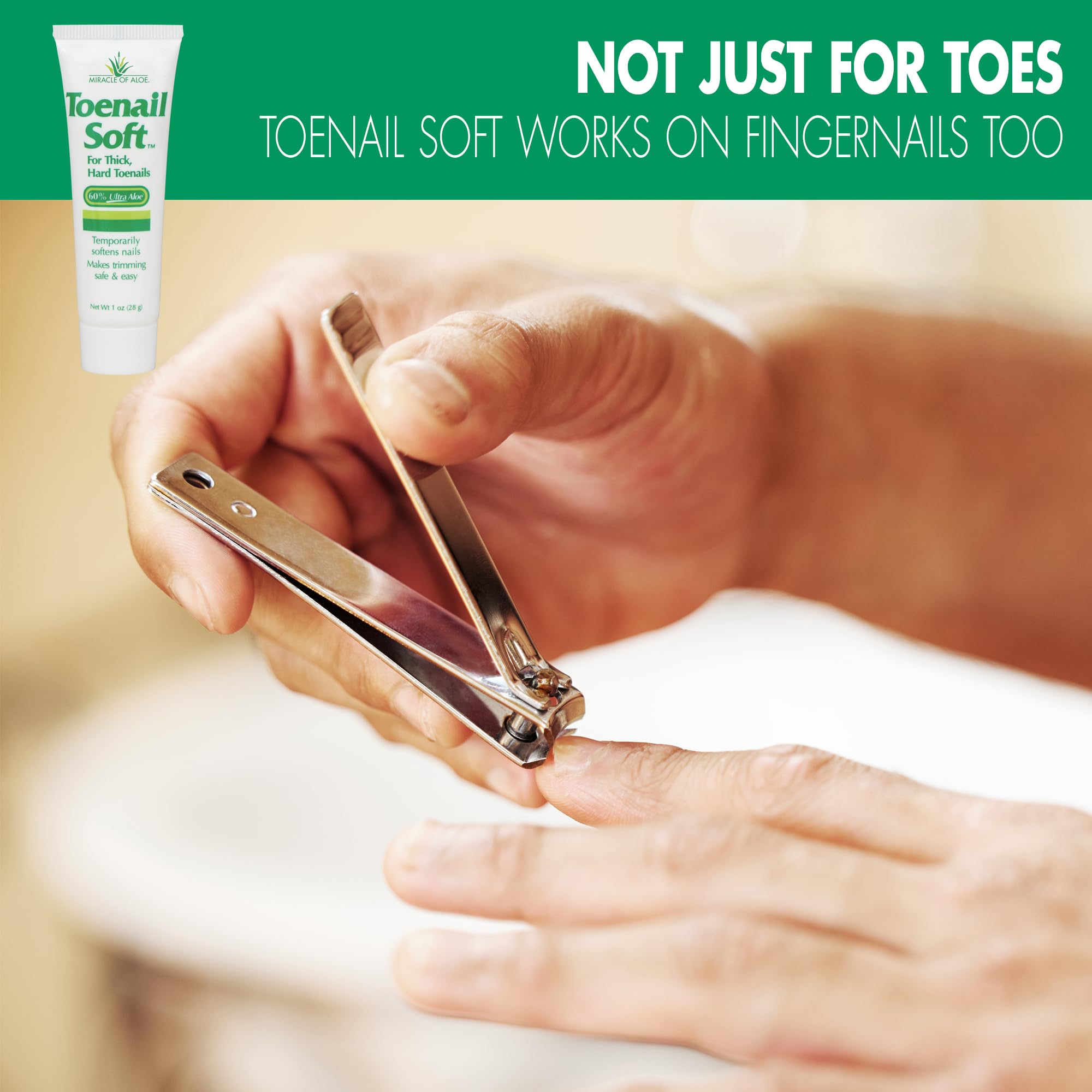 Miracle of Aloe Toenail Softener Cream – Fast-Acting, Non-Greasy, Safe for All Ages
