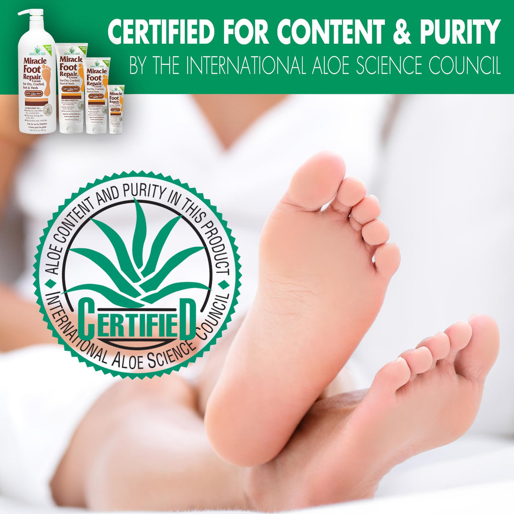 Miracle of Aloe Foot Repair Cream (32 oz) – 60% Ultra Aloe Moisturizes