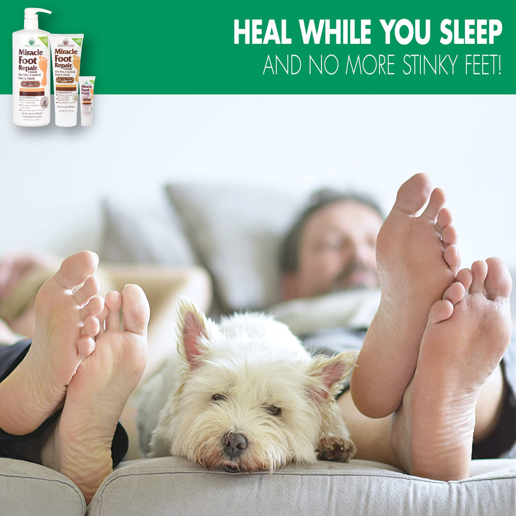 Miracle Foot Repair Cream 8 oz + Miracle Hand Repair 1 oz | UltraAloe Aloe Vera Lotions by Miracle of Aloe