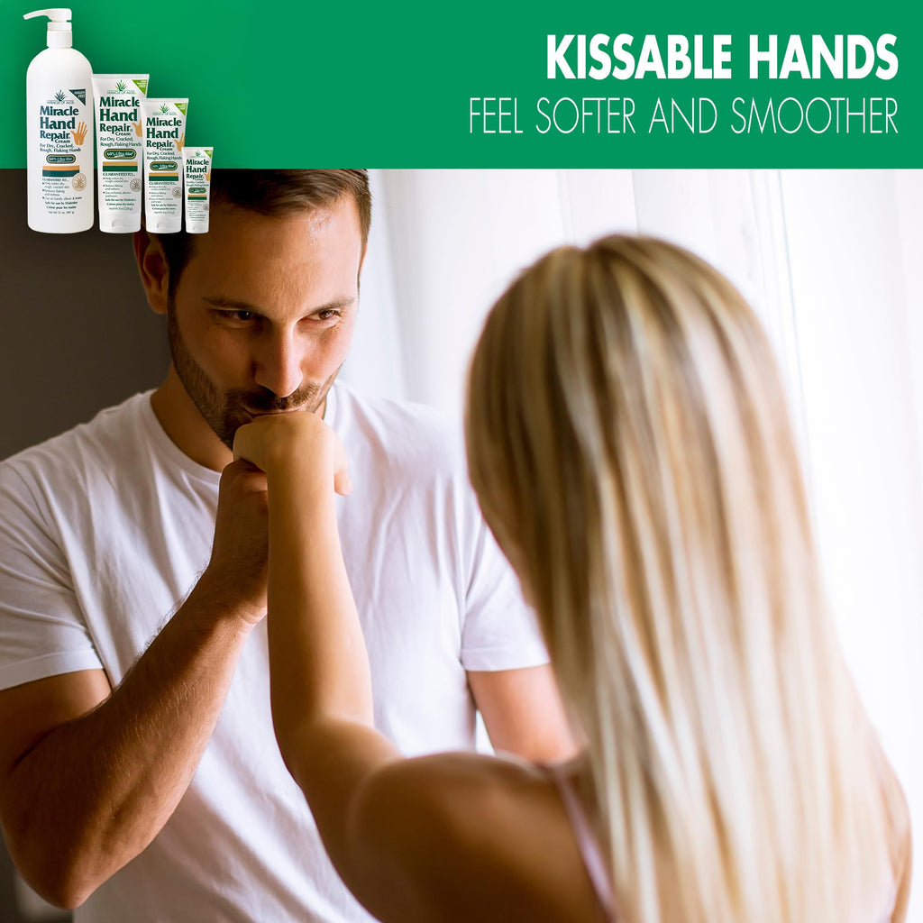 Miracle of Aloe Hand Repair Cream - 8 oz | Fast-Absorbing, Non-Greasy Hydration for Dry Hands