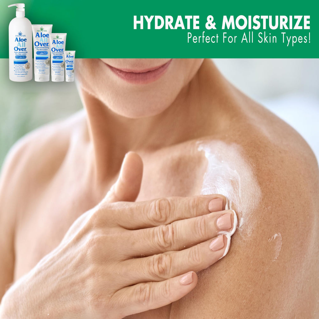 Miracle of Aloe All Over Moisturizing Lotion – 72% UltraAloe Gel, 32 oz