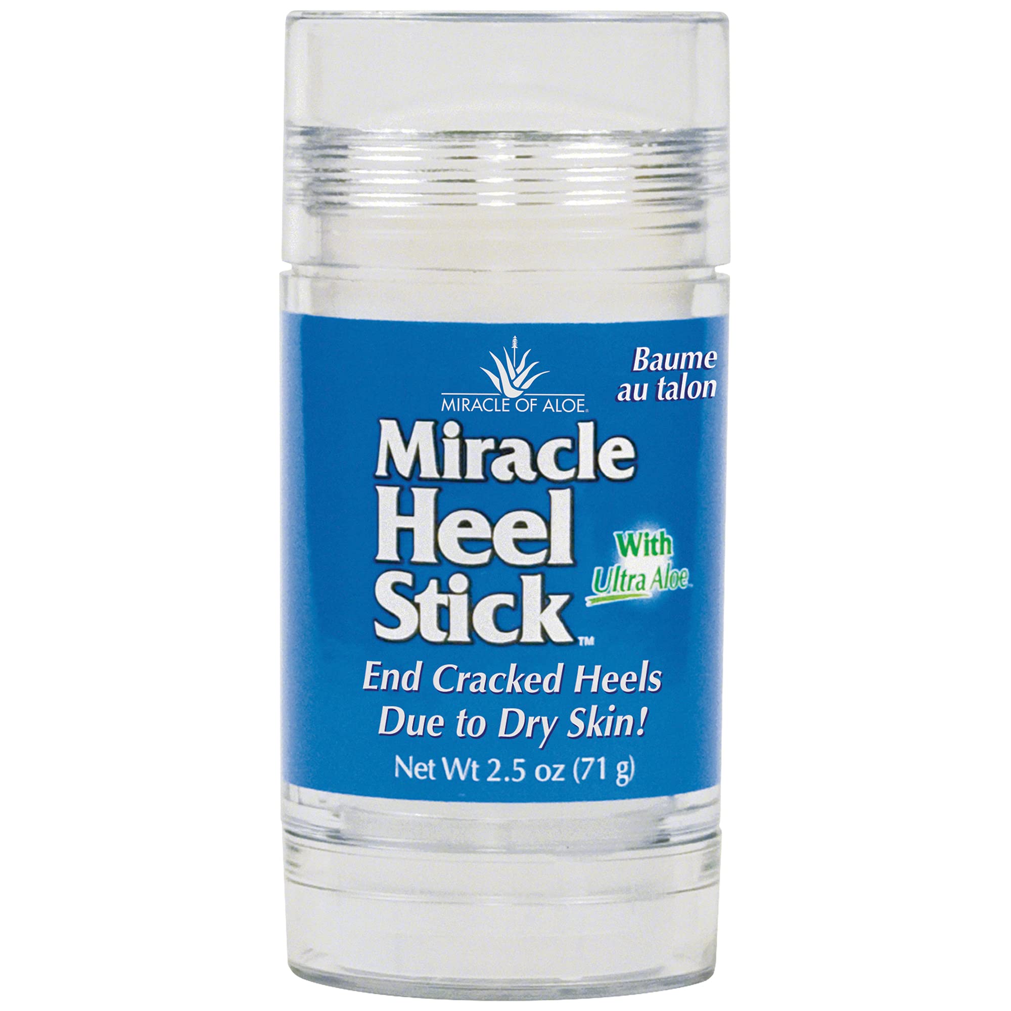 Miracle of Aloe Heel Balm Stick with Gel Socks – Soothe Dry, Cracked Heels
