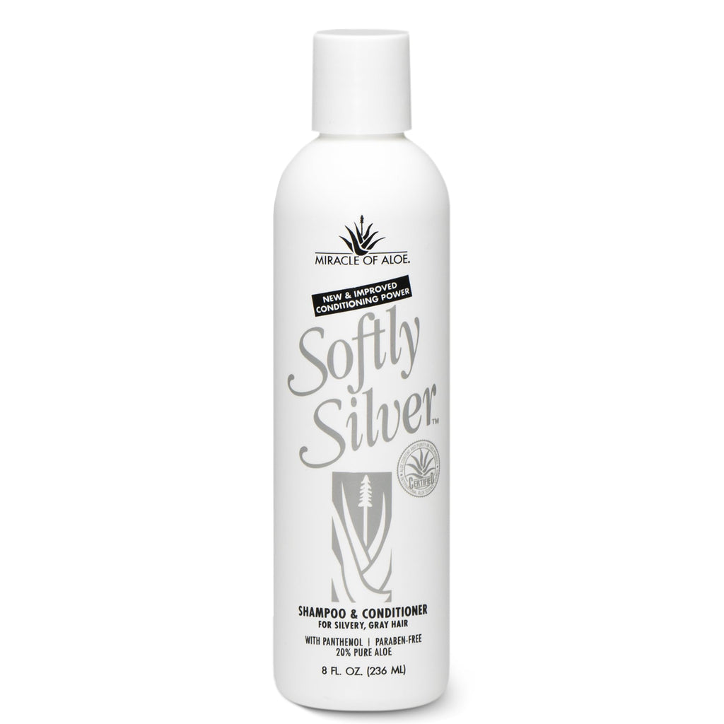 Miracle of Aloe Softly Silver Shampoo - 2-in-1 Purple Restorative Wash for Gray Hair
