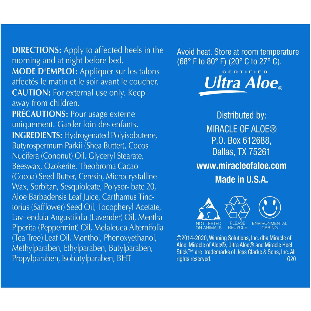 Miracle of Aloe Heel Balm & Foot Repair Cream – Ultra Aloe Moisturizing Duo for Dry, Cracked Feet