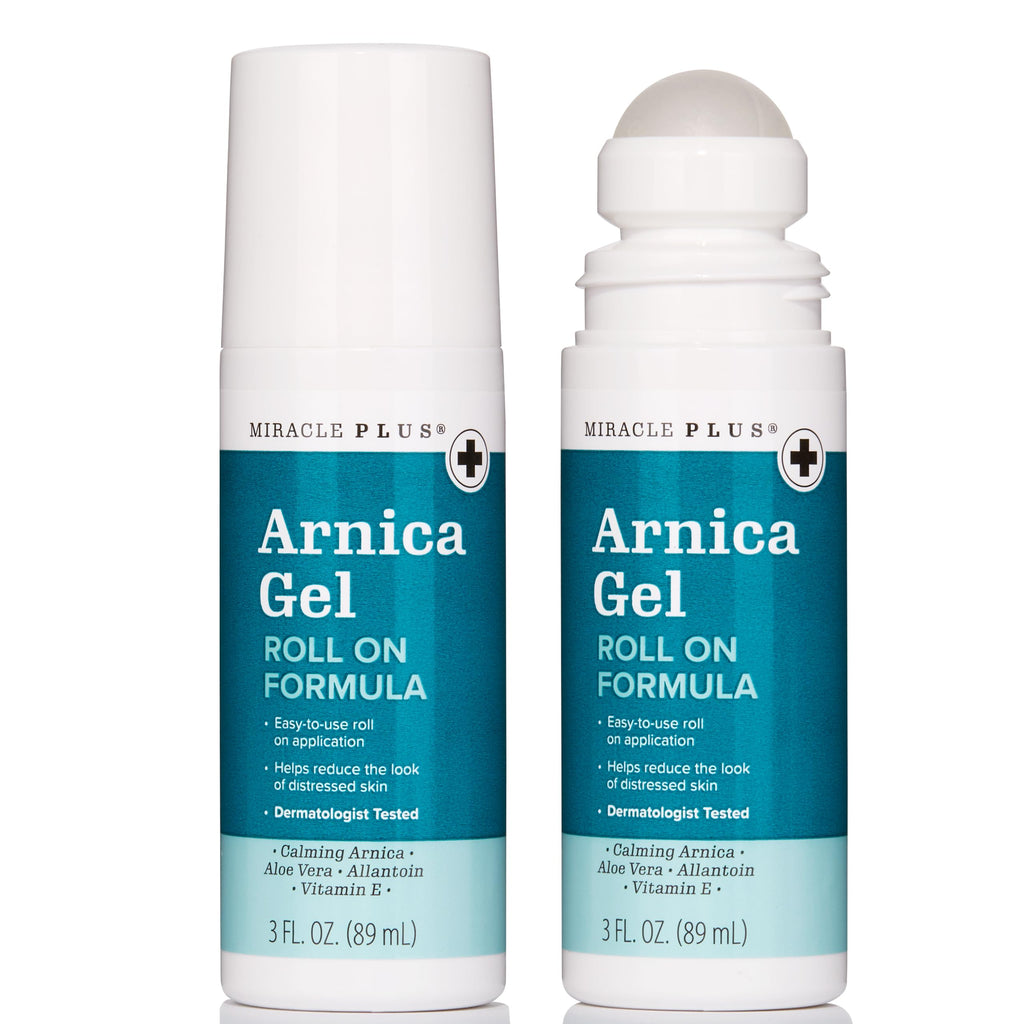 Miracle Plus Arnica Bruise Gel Roll-On – 3 oz | Natural Arnica Montana with Vitamin K for Bruises, Swelling & Skin Support