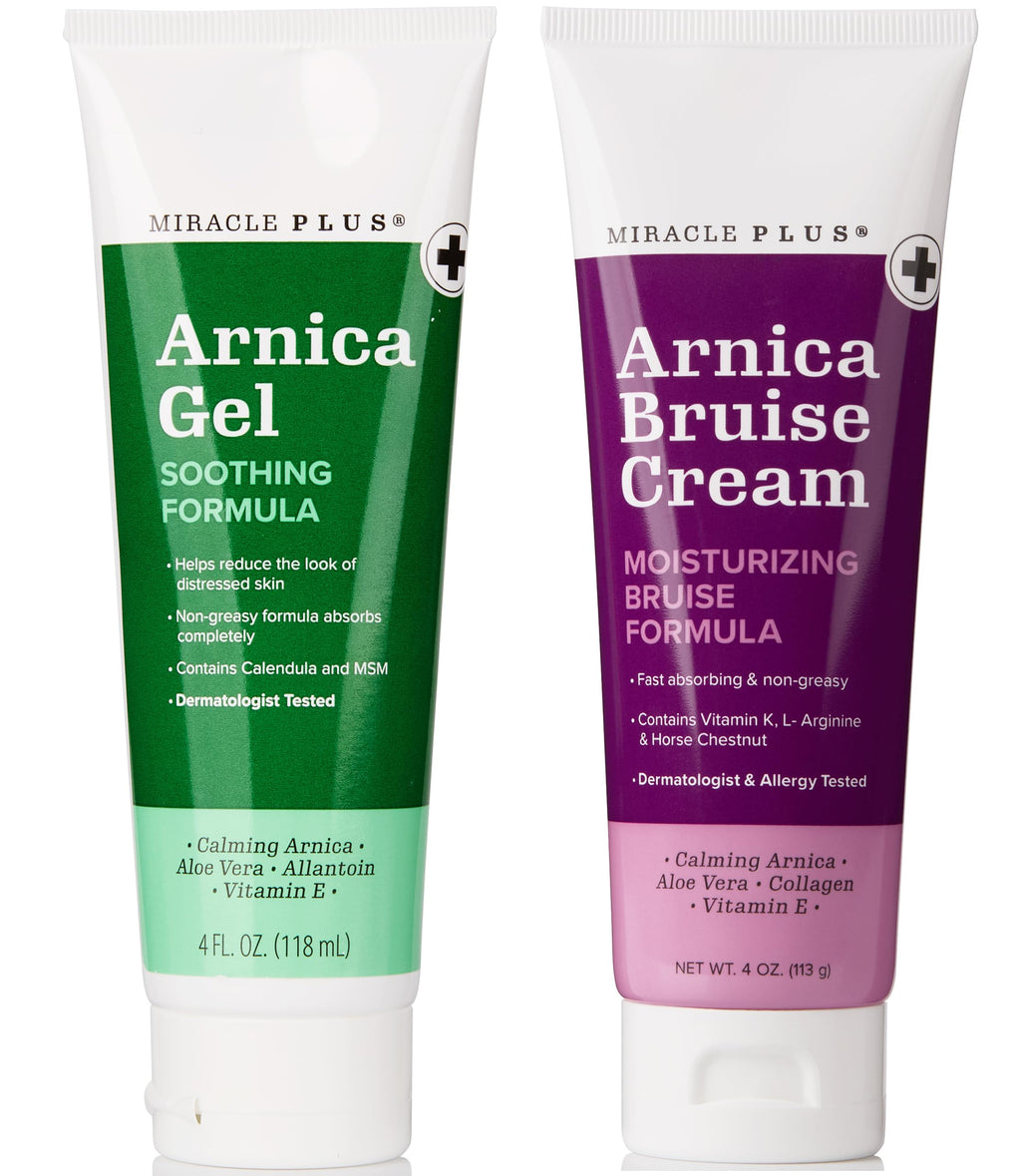 Miracle Plus Arnica Cream & Gel – Bruising Relief 2pc Set with Vitamin K & Horse Chestnut