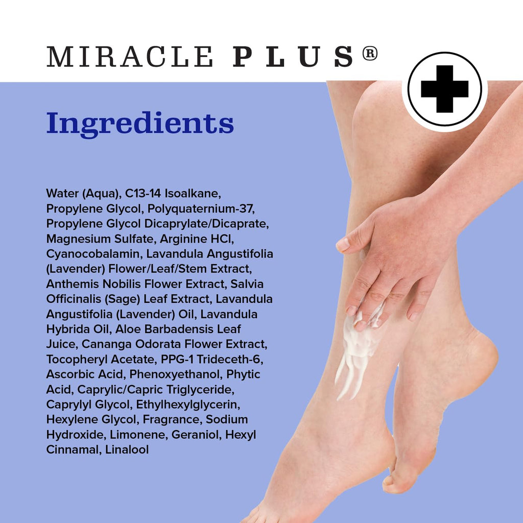 Miracle Plus Magnesium Cream for Leg Relief | Calming Leg Lotion